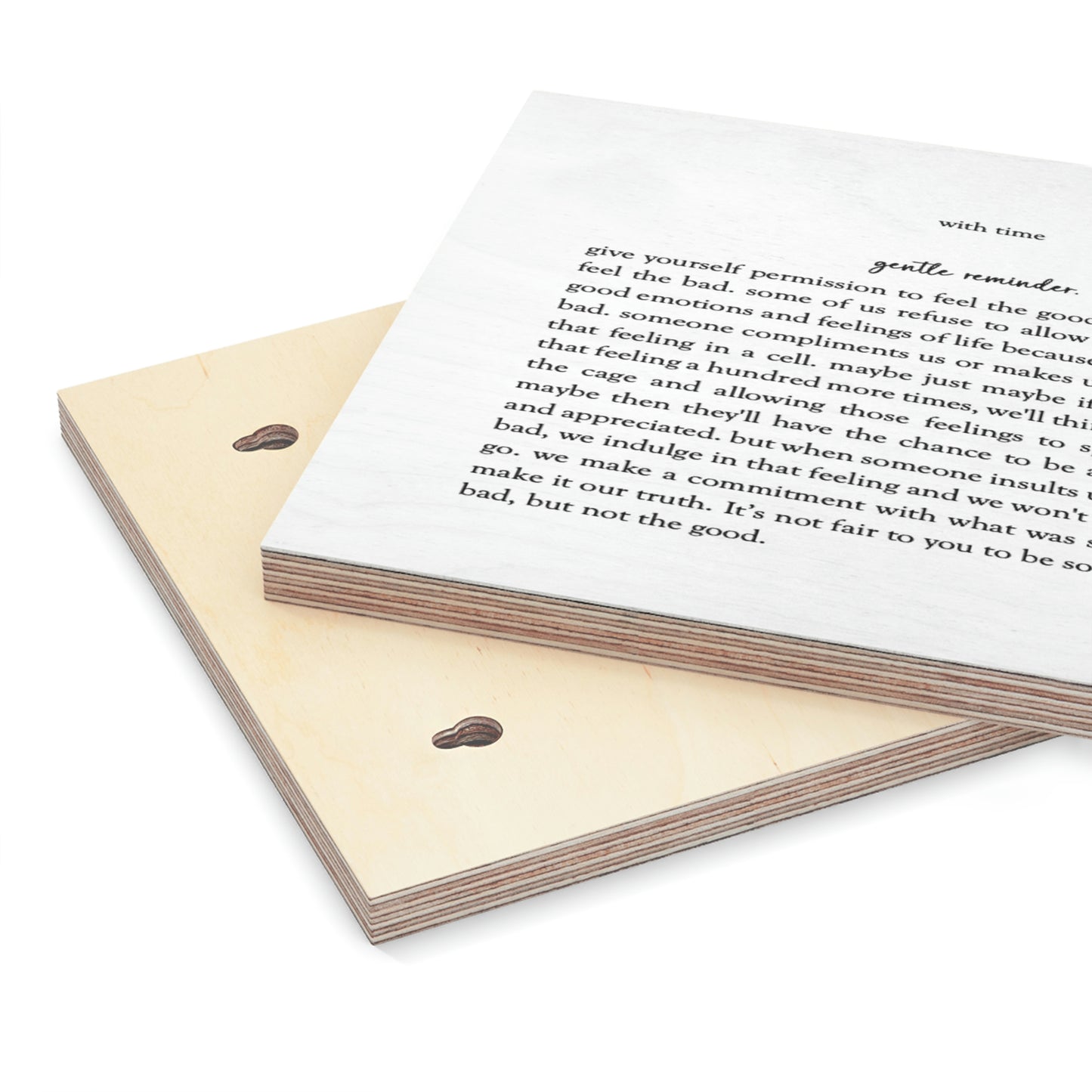 "Gentle Reminder" Wood Canvas