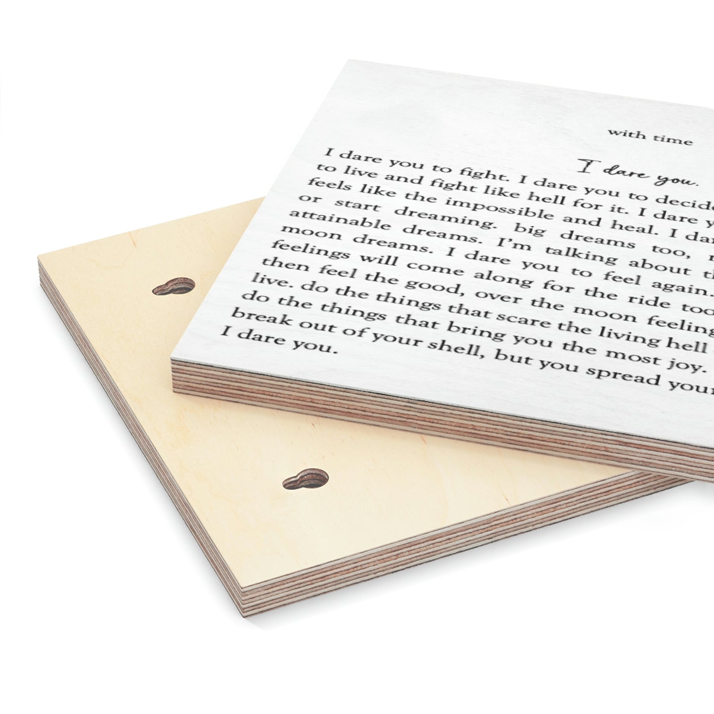 "I Dare You" Wood Canvas