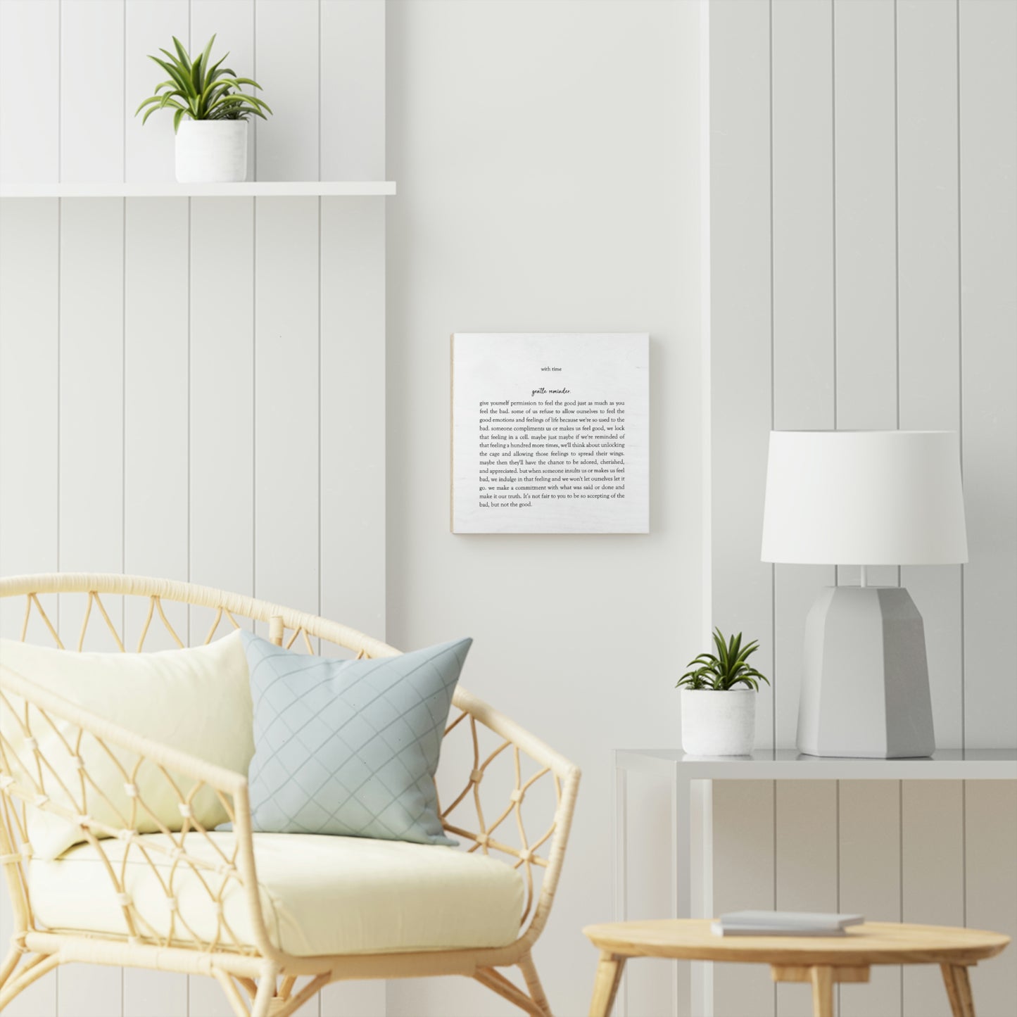 "Gentle Reminder" Wood Canvas