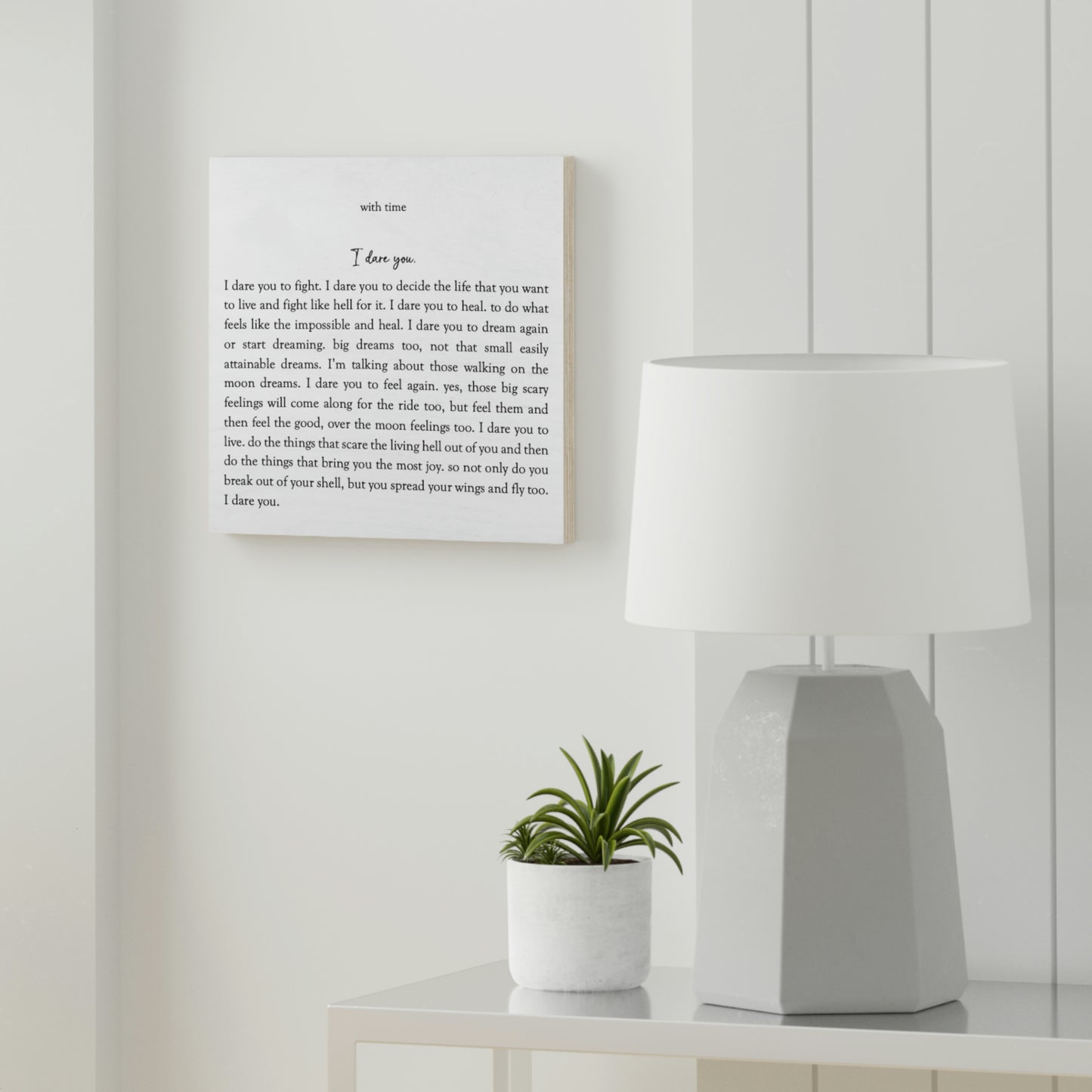 "I Dare You" Wood Canvas